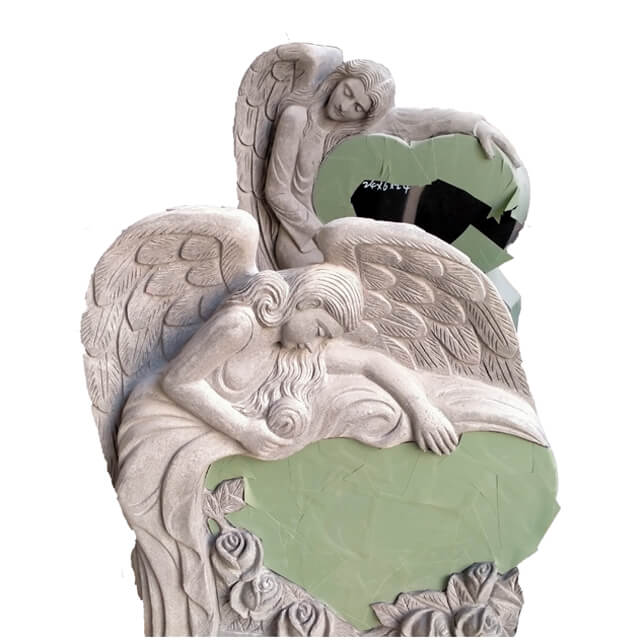 Black Granite Angel Wings Gravestone - Buy Angel Wings Tombstone, Angel